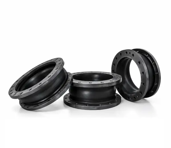 Three Black Rubber Expansion Joints 1