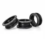Three Black Rubber Expansion Joints 1